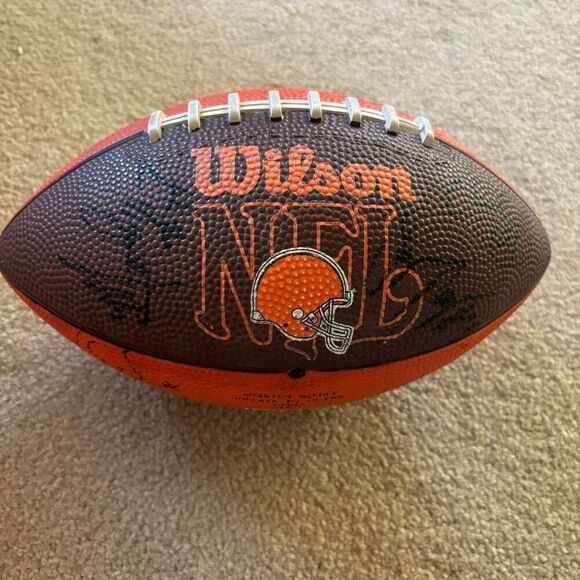 Cleveland Browns Wilson Autographed Football - Picture 1 of 11